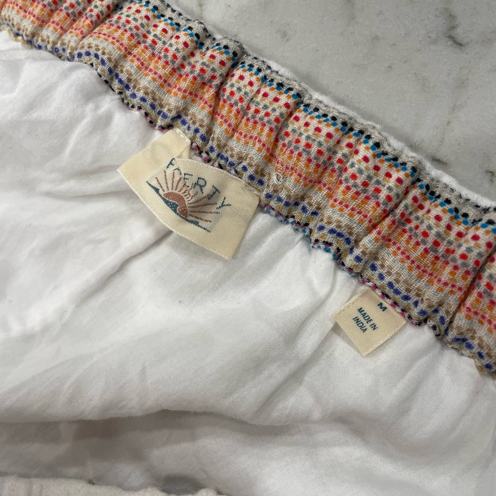 Faherty White Maxi Skirt with Drawstring Waist - Picture 4 of 5